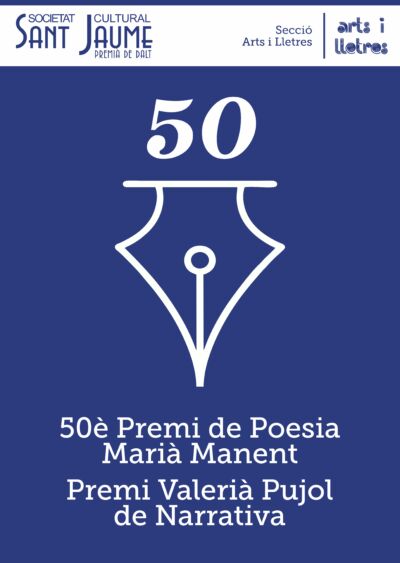 Ja han sortit les bases del 50è Premi de poesia Marià Manent i del Premi de narrativa a la memòria de Valerià Pujol